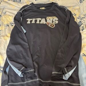 Navy Tennessee Titans long sleeve jersey